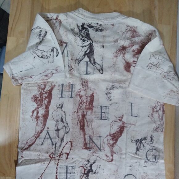 Vintage Wildwood Michaelangelo AOP Art T-Shirt - Picture 5 of 8